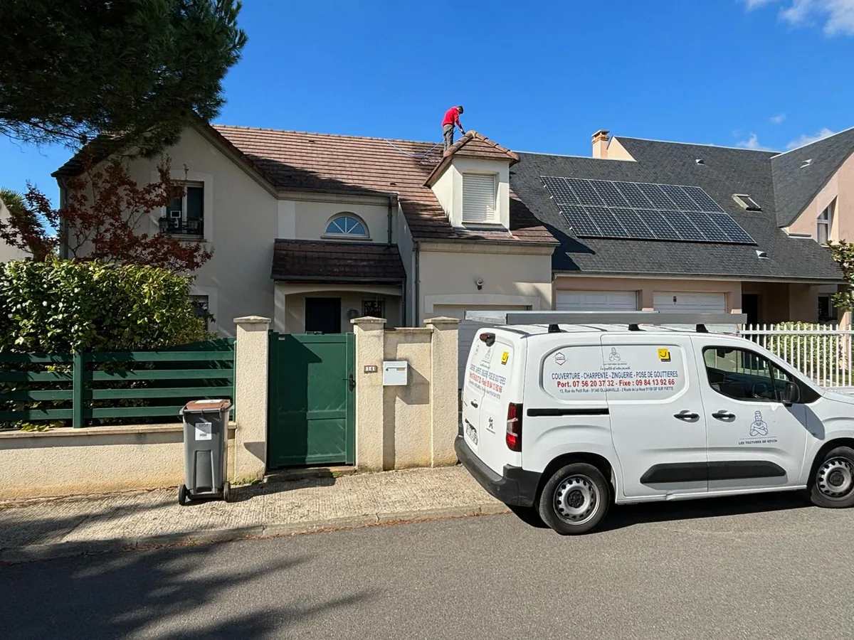Réfection de toiture en cours